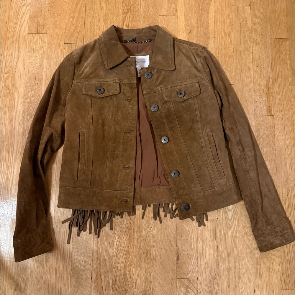 BCBGeneration Tan Suede Jean Jacket